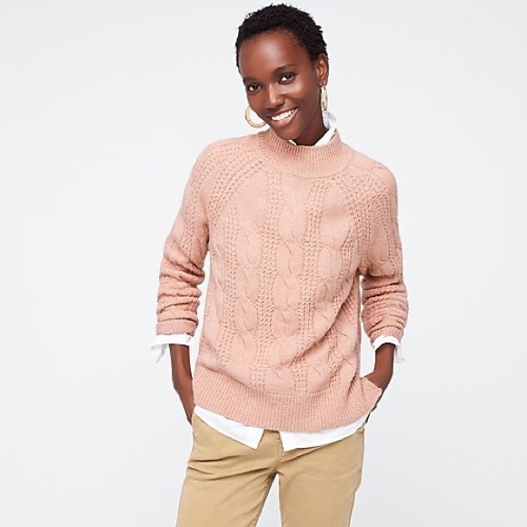 J. Crew | Mock Neck Pink Sweater - Picture 1 of 7